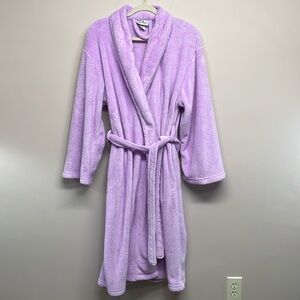 Taylor Marco Intimate Collection Long Plush Cozy Robe Lavender S/M